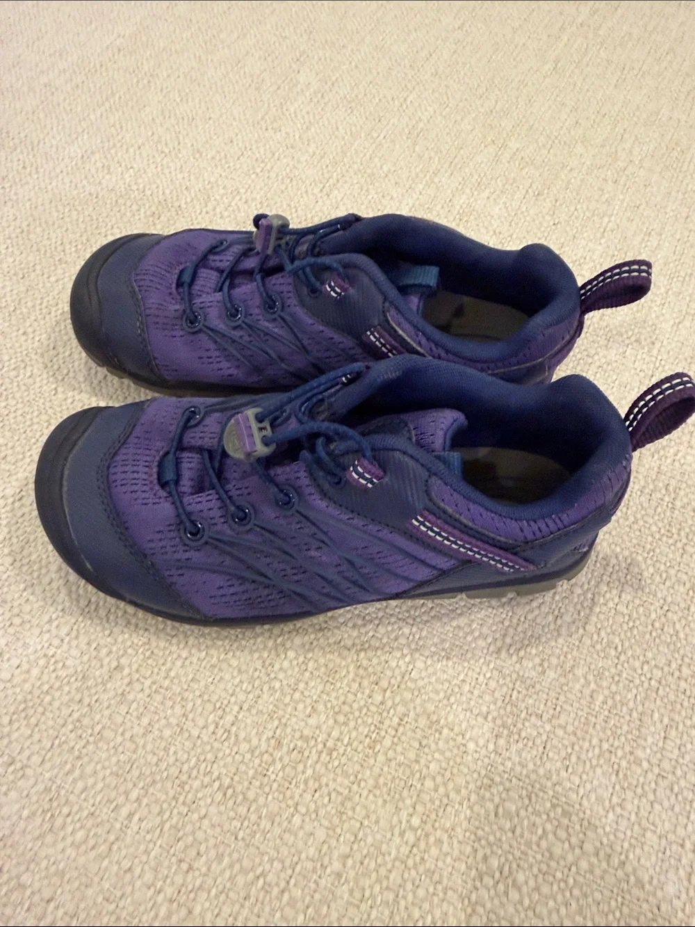 Keen Kids Purple and Navy Bungee Lace Sneakers